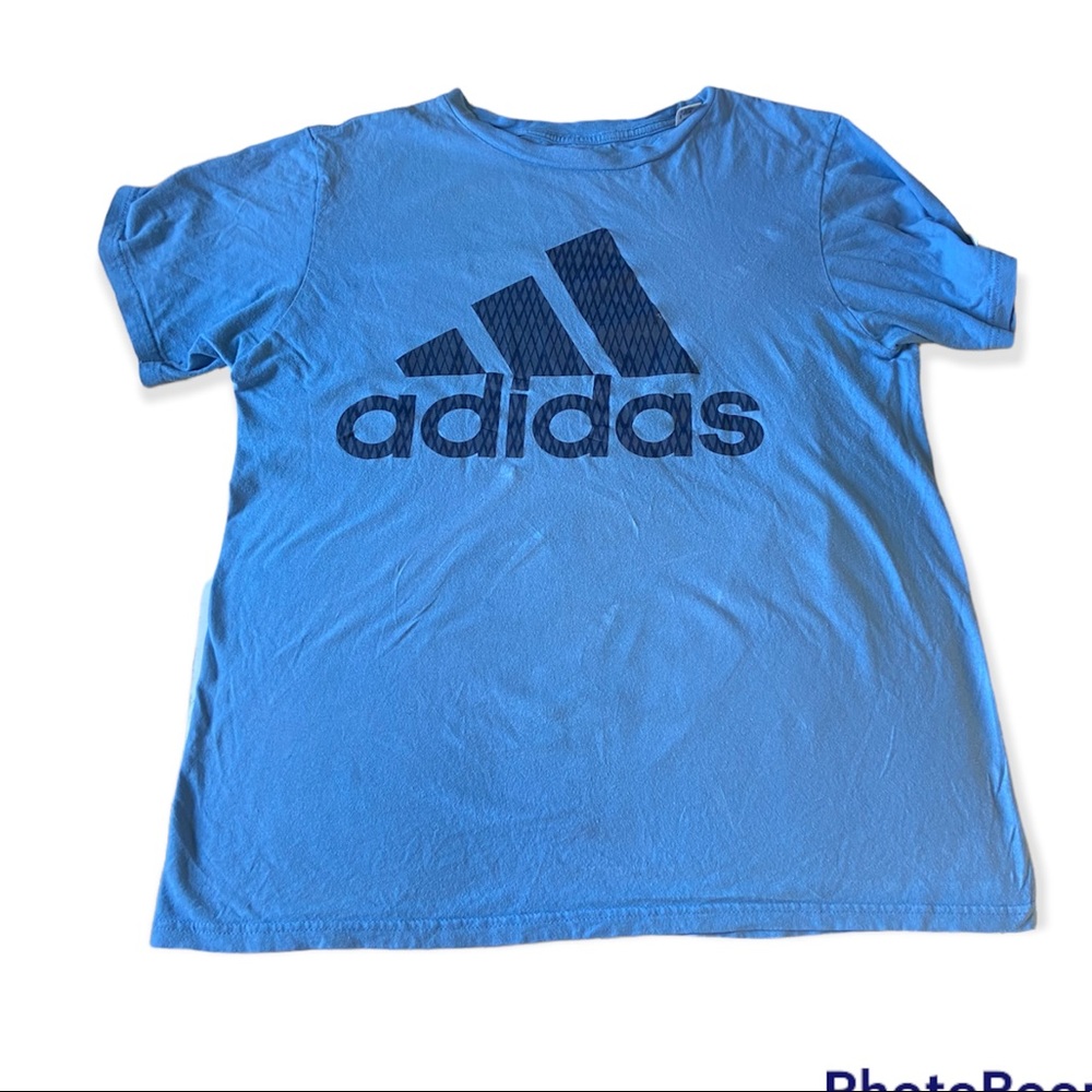 Adidas mens go to tee light blue